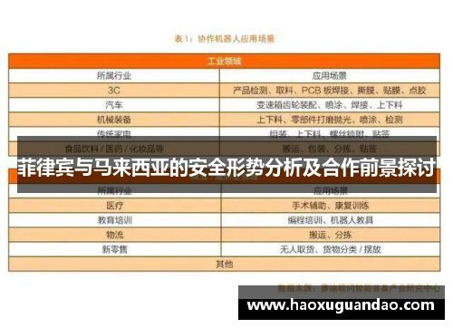 菲律宾与马来西亚的安全形势分析及合作前景探讨